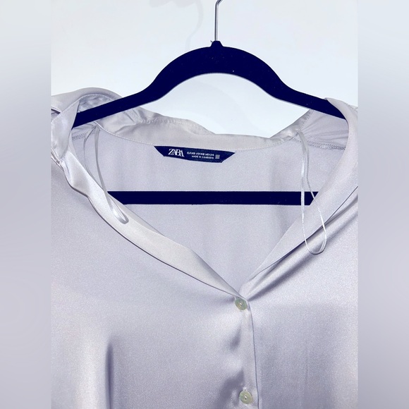 Zara Satin Top - Silver - Picture 3 of 3